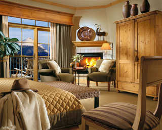 Mountain View with Fireplace Room