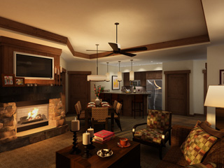 Kitchen and Living Room