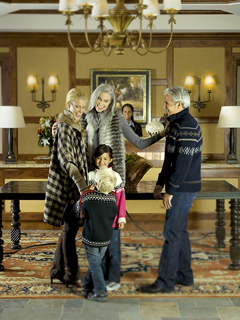 guests in the lobby