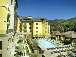 looking onto the pool
